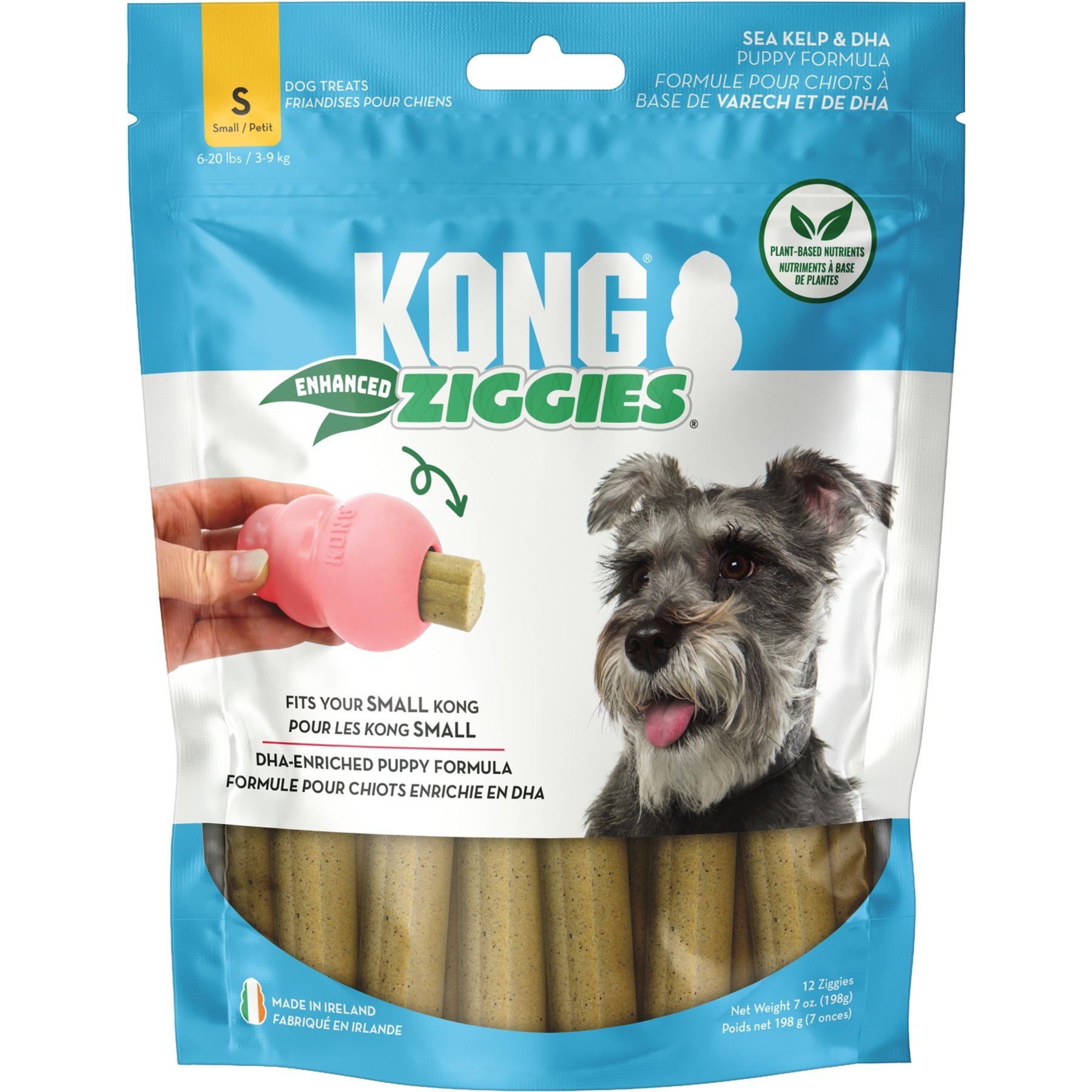 KONG Enhanced Ziggies Puppy Plant Based Dog Chew, Small, 5 count