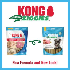 KONG Enhanced Ziggies Puppy Plant Based Dog Chew, Small, 5 count