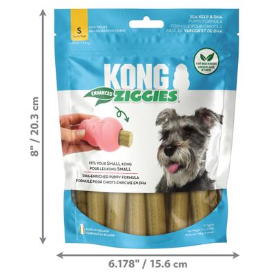 Show full view: KONG Enhanced Ziggies Puppy Plant Based Dog Chew, Small, 5 count slide 6 of 12
