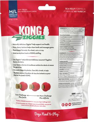 Show full view: KONG Enhanced Ziggies Plant Based Dog Chew, Large, 5 count slide 9 of 12