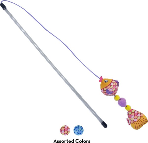KONG Teaser Scrattles Fish Cat Toy, Assorted