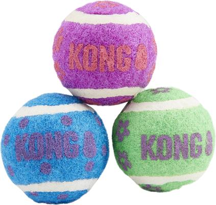 Show full view: KONG Tennis Balls with Bells Cat Toys, 3 count slide 2 of 10