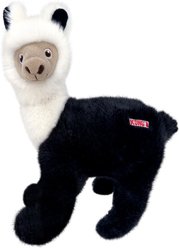 KONG Toughz Llama Squeaky Plush Dog Toy, Black/White, Medium