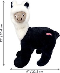 KONG Toughz Llama Squeaky Plush Dog Toy, Black/White, Medium slide 2 of 4