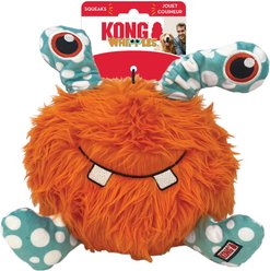 KONG Whipples Assorted Tough Squeaky Dog Plush Toy, Orange/Blue, X-Large slide 2 of 5