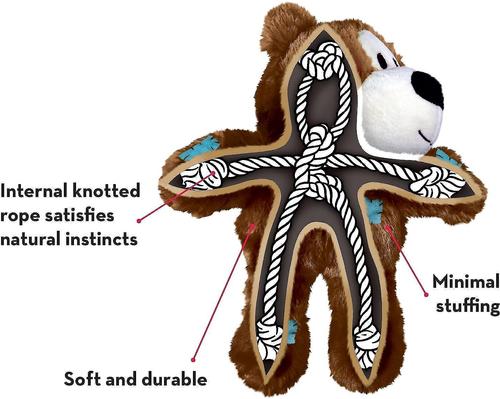 Show full view: KONG Wild Knots Bear Dog Toy, Color Varies, Small/Medium slide 5 of 8