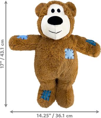 Show full view: KONG Wild Knots Bear Jumbo Tough Squeaky Plush Dog Toy, Assorted, X-Large slide 2 of 7
