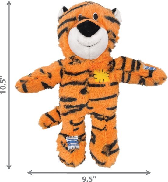 KONG Wild Knots Tiger Dog Toy, Orange