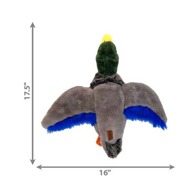 Show full view: KONG Wild Low Stuff Mallard Tough Squeaky Dog Plush Toy, Multicolor, Medium slide 3 of 6