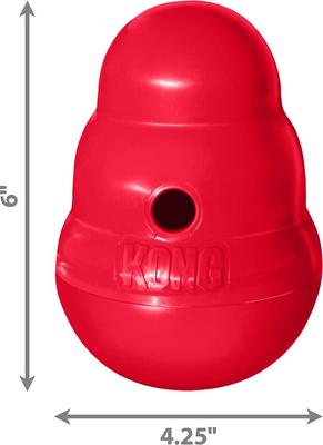 Show full view: KONG Wobbler Dog Toy, Small + Wellness Soft Puppy Bites Lamb & Salmon Recipe Grain-Free Dog Treats, 3-oz pouch slide 4 of 9