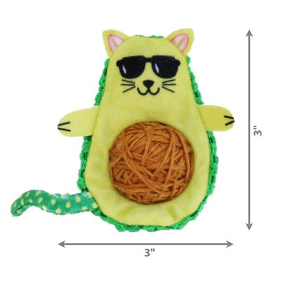 Show full view: KONG Wrangler AvoCATo Plush Cat Toy with Catnip slide 2 of 4