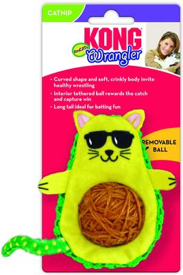 Show full view: KONG Wrangler AvoCATo Plush Cat Toy with Catnip slide 4 of 4