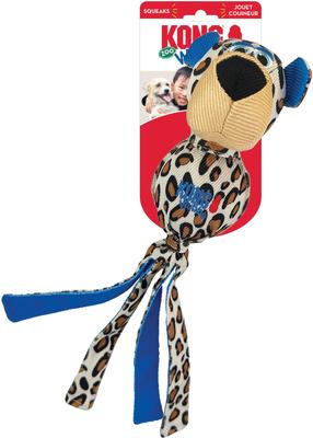 Show full view: KONG Wubba Zoo Cheetah Tough Squeaky Dog Plush Toy, Light Brown, Large slide 4 of 5