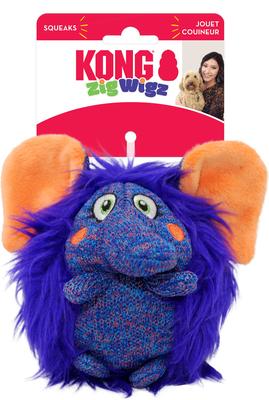 Show full view: KONG ZigWigz Elephant Squeaky Plush Dog Toy, Medium slide 4 of 5