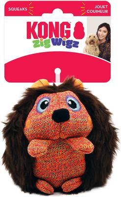 Show full view: KONG ZigWigz Hedgehog Squeaky Plush Dog Toy, Medium slide 4 of 5