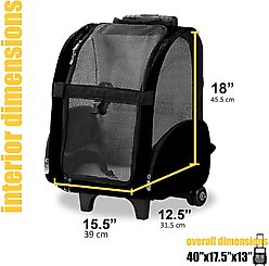 KOPEKS Deluxe Backpack Dog & Cat Carrier, Large, Black slide 2 of 6