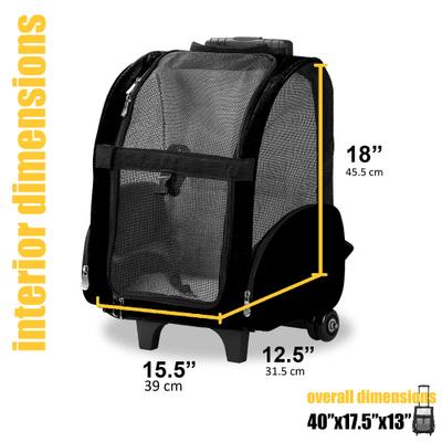 Show full view: KOPEKS Deluxe Backpack Dog & Cat Carrier, Large, Black slide 2 of 7