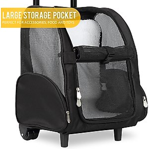 KOPEKS Deluxe Backpack Dog & Cat Carrier, Large, Black