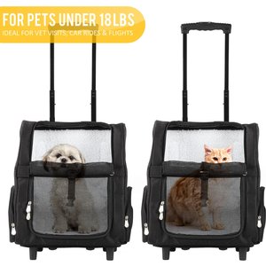KOPEKS Deluxe Backpack Dog & Cat Carrier, Large, Black