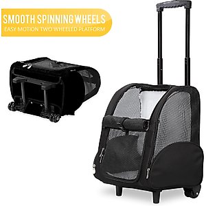 KOPEKS Deluxe Backpack Dog & Cat Carrier, Large, Black