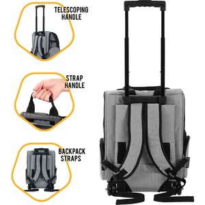 KOPEKS Deluxe Backpack Dog & Cat Carrier, Large, Grey