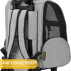 KOPEKS Deluxe Backpack Dog & Cat Carrier, Large, Grey
