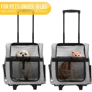 KOPEKS Deluxe Backpack Dog & Cat Carrier, Large, Grey