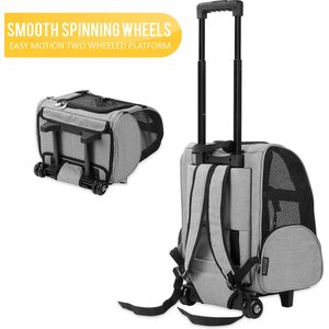 KOPEKS Deluxe Backpack Dog & Cat Carrier, Large, Grey