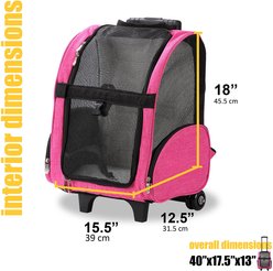 KOPEKS Deluxe Backpack Dog & Cat Carrier, Large, Pink slide 2 of 6