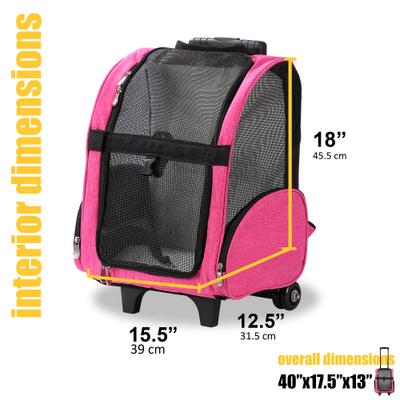 Show full view: KOPEKS Deluxe Backpack Dog & Cat Carrier, Large, Pink slide 2 of 7