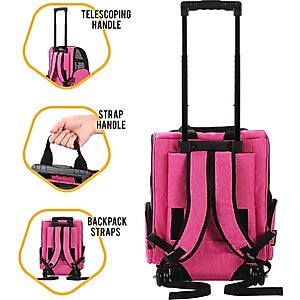 KOPEKS Deluxe Backpack Dog & Cat Carrier, Large, Pink