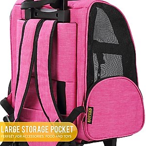 KOPEKS Deluxe Backpack Dog & Cat Carrier, Large, Pink