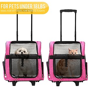 KOPEKS Deluxe Backpack Dog & Cat Carrier, Large, Pink