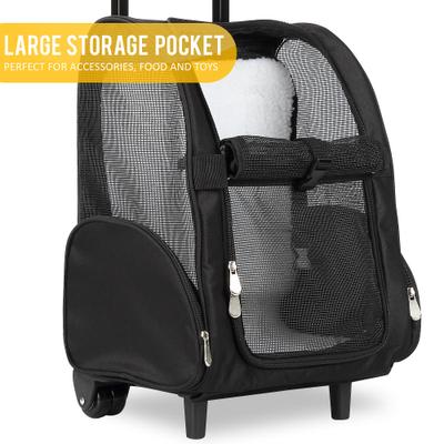 Show full view: KOPEKS Deluxe Travel Airline-Approved Dog & Cat Carrier Backpack, Black slide 3 of 5