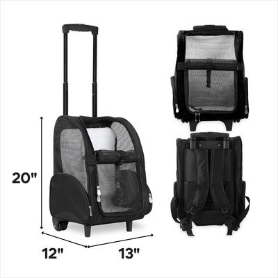 Show full view: KOPEKS Deluxe Travel Airline-Approved Dog & Cat Carrier Backpack, Black slide 4 of 5