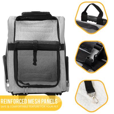 Show full view: KOPEKS Deluxe Travel Airline-Approved Dog & Cat Carrier Backpack, Grey slide 2 of 4