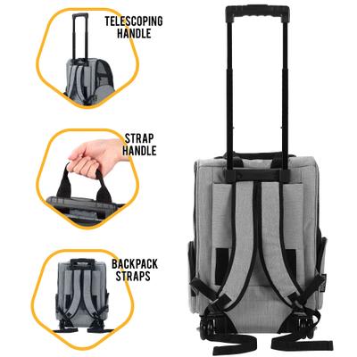 Show full view: KOPEKS Deluxe Travel Airline-Approved Dog & Cat Carrier Backpack, Grey slide 3 of 4