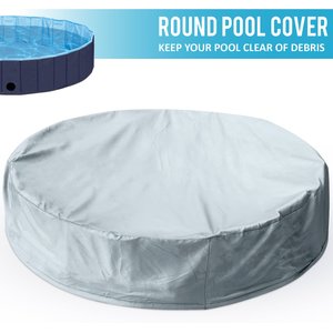 KOPEKS Foldable Plastic Pool Cover, Gray, Large