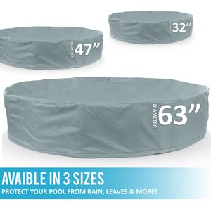 KOPEKS Foldable Plastic Pool Cover, Gray, Large