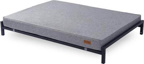 Show full view: KOPEKS Orthopedic Elevated Bolster Dog Bed with Removable Cover, Gray, X-Large slide 3 of 7
