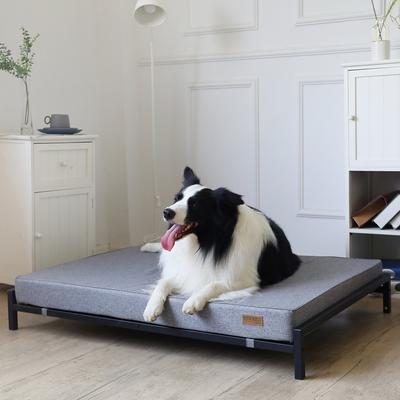Show full view: KOPEKS Orthopedic Elevated Bolster Dog Bed with Removable Cover, Gray, X-Large slide 6 of 7