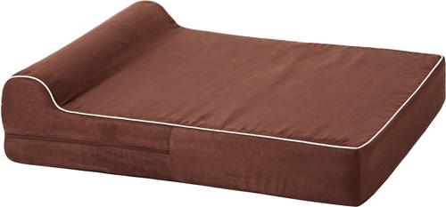 Show full view: KOPEKS Orthopedic Pillow Dog Bed with Removable Cover, Brown, Large slide 3 of 12