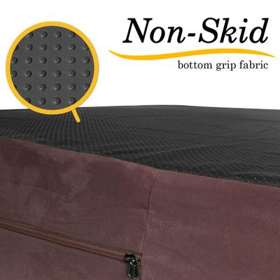 Show full view: KOPEKS Orthopedic Pillow Dog Bed with Removable Cover, Brown, Large slide 5 of 12