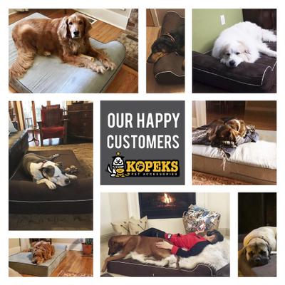 Show full view: KOPEKS Orthopedic Pillow Dog Bed with Removable Cover, Brown, X-Large slide 9 of 12