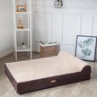 Show in main carousel: KOPEKS Orthopedic Pillow Dog Bed with Removable Cover, White & Brown, X-Large slide 4 of 8