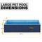 Show in main carousel: KOPEKS Outdoor Portable Rectangular Dog Swimming Pool, Blue, Large slide 2 of 5