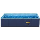KOPEKS Outdoor Portable Rectangular Dog Swimming Pool, Blue, Medium