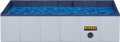 KOPEKS Outdoor Portable Rectangular Dog Swimming Pool, Gray, Large