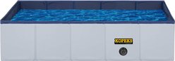KOPEKS Outdoor Portable Rectangular Dog Swimming Pool, Gray, Medium slide 1 of 4