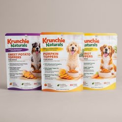 Krunchie Naturals Single Ingredient Carrot, Pumpkin & Sweet Potato Variety Pack Dog Food Topper, 2.12-oz pouch, 3 count